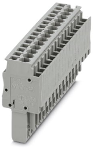 Plug, spring balancer connection, 0.08-4.0 mm², 15 pole, 24 A, 6 kV, gray, 3040245