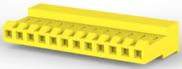 Socket housing, 12 pole, pitch 3.96 mm, straight, yellow, 4-640427-2