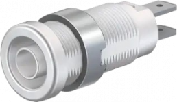 4 mm socket, flat plug connection, mounting Ø 12.2 mm, CAT IV, white, 66.9131-29