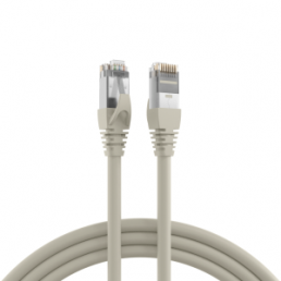 Patch cable, RJ45 plug, straight to RJ45 plug, straight, Cat 6A, S/FTP, PVC, 40 m, gray