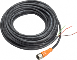 Sensor actuator cable, cable socket to open end, 3 pole, 5 m, PVC, black, 4 A, XZCPA1865L5