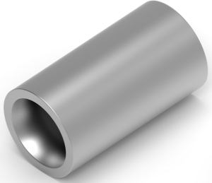 Butt connector, uninsulated, 1.25-2.0 mm², AWG 16 to 14, gray, 7.65 mm