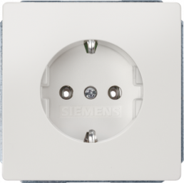 German schuko-style socket, white, 16 A/250 V, Germany, IP20, 5UB1853-0KK