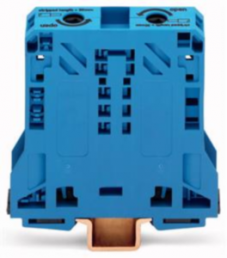 2-wire feed-through terminal, spring-clamp connection, 10-50 mm², 1 pole, 150 A, 8 kV, blue, 285-154