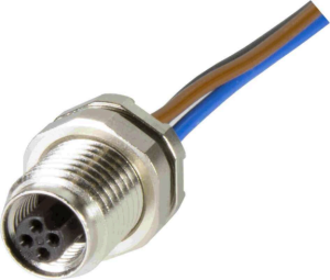 Sensor actuator cable, M5-flange socket, straight to open end, 3 pole, 0.2 m, 1 A, 21470000008