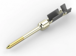 Pin contact, 0.08-0.4 mm², AWG 28-22, crimp connection, gold-plated, 1658670-2