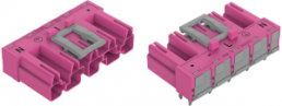 Plug, 5 pole, spring-clamp connection, pink, 770-895/011-000/082-000