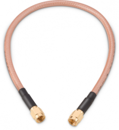 Coaxial cable, SMA plug (straight) to SMA plug (straight), 50 Ω, RG-142/U, grommet black, 152.4 mm, 65503503515302
