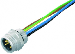 Sensor actuator cable, 7/8"-flange plug, straight to open end, 4 pole + PE, 0.2 m, 6 A, 09 2451 300 05