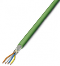 PVC ethernet cable, Cat 5, PROFINET, 4-wire, 0.34 mm², AWG 22-1, green, 1416392