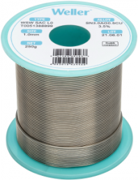 Solder wire, lead-free, SAC (Sn3.0Ag0.5Cu3.5%), Ø 1 mm, 250 g