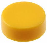 Cap, round, (H) 8.5 mm, yellow, for pushbutton switch, 0862.8101