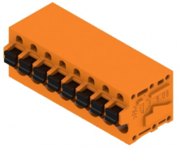 PCB terminal, 8 pole, pitch 5.08 mm, AWG 24-12, 20 A, spring-clamp connection, orange, 1330780000