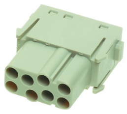 Socket contact insert, 8 pole, unequipped, crimp connection, 09140083101