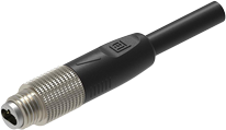 Sensor actuator cable, M8-cable plug, straight to open end, 2 pole, 1 m, XLPE, black, 4 A, 935100015