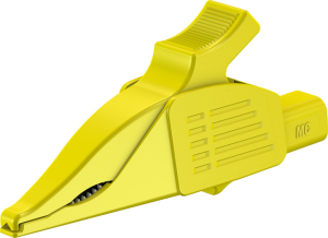 Alligator clip, yellow, max. 30 mm, L 92 mm, CAT III, socket 4 mm, 66.9575-24
