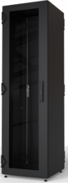 42 U cabinet with glass front door, (H x W x D) 2000 x 600 x 600 mm, IP55, steel, black gray, 10630-041