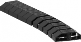 Cable duct, (L x W x H) 1000 x 62 x 21 mm, PVC, black, 6154930