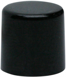Push button, round, Ø 8 mm, (H) 7.6 mm, black, for pushbutton switch, 9090.1601