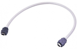Ix industrial cable, 0.3 m, ix industrial type B straight to ix industrial type B straight, AWG 26, 33481111A20003