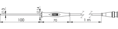 GF1T-T3-B-BNC Senseca Temperature Probes and Indicators