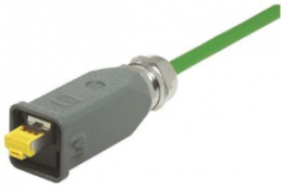Patch cable, RJ45 plug, straight to RJ45 plug, straight, Cat 6A, PVC, 1.5 m, green