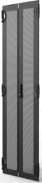 Varistar CP Double Steel Door, Perforated, 3-PointLocking, RAL 7021, 42 U, 2000H, 600W