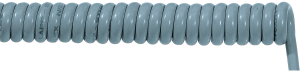 PUR Spiral cable ÖLFLEX SPIRAL 400 P 2 x 0.75 mm², unshielded, gray