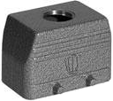 Housing, size 4, die-cast aluminum, PG16, straight/angled, Clip locking, IP65, 1-1102267-6