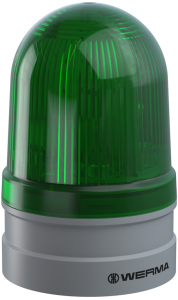 LED surface mounted luminaire TwinFLASH, Ø 85 mm, green, 115-230 VAC, IP66