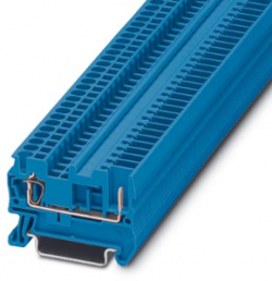 Through terminal block, spring-cage/plug-in connection, 0.08-4.0 mm², 2 pole, 24 A, 6 kV, blue, 3040656
