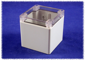 Polycarbonate enclosure, (L x W x H) 90 x 90 x 90 mm, light gray (RAL 7035), IP66, 1554EE2GYCL