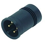 Panel plug, M12, 4 pole, solder connection, Screw locking, straight, 09 0431 70 04
