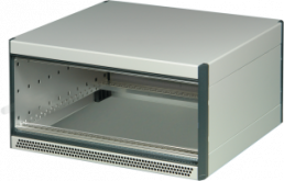 19 inch desktop enclosure, 4/5 U, 28 HP, (W x H x D) 164.4 x 221.5 x 315.5 mm, aluminum, gray, 24571-197
