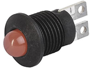 LED signal light, 12 V (DC), red, 10 mcd, Mounting Ø 8.4 mm, pitch 4 mm, LED number: 1