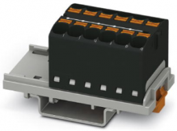 Distribution block, push-in connection, 0.2-6.0 mm², 12 pole, 32 A, 6 kV, black, 3273562