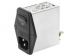 IEC plug C14, 50 to 60 Hz, 10 A, 250 VAC, 1.6 W, 300 µH, faston plug 6.3 mm, 4304.5085