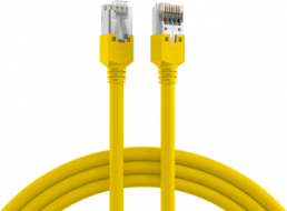 Patch cable, RJ45 plug, straight to RJ45 plug, straight, Cat 5e, S/UTP, PVC, 3 m, yellow