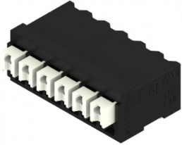 PCB terminal, 6 pole, pitch 3.5 mm, AWG 28-14, 12 A, spring-clamp connection, black, 1870590000