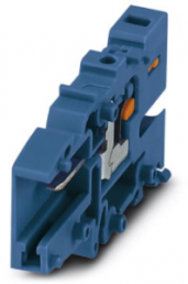 COMBI jack, push-in connection, 0.14-4.0 mm², 1 pole, 24 A, 6 kV, blue, 3000654