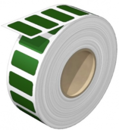 Polyester Device marker, (L x W) 27 x 12.5 mm, green, Roll with 1000 pcs