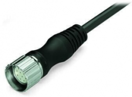 Sensor actuator cable, M23-cable socket, straight to open end, 19 pole, 25 m, black, 8 A, 756-3203/190-250