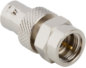 Coaxial adapter, 75 Ω, F plug to BNC socket, straight, 242159