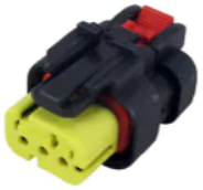 Socket, unequipped, 3 pole, straight, 1 row, yellow, 776523-3
