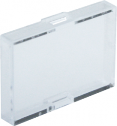 Cap, rectangular, (L x W x H) 21.5 x 15 x 3.8 mm, transparent, for pushbutton switch, 5.49.275.032/1002