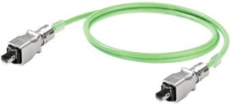 PROFINET cable, RJ45 plug, straight to RJ45 plug, straight, Cat 5, SF/UTP, PUR, 1.5 m, green