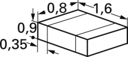 Ceramic capacitor, 150 pF, 50 V (DC), ±5 %, SMD 0603, C0G, 06035A151JAT2A