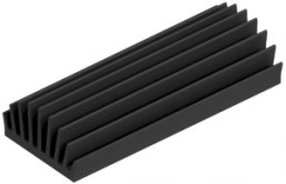 Extruded heatsink, 75 x 30 x 17.5 mm, 8 K/W, black anodized
