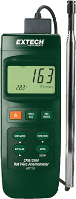 407119 Extech Anemometers, Gas and Pressure Measuring Instruments