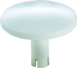 Plunger, round, Ø 11.5 mm, (L x H) 9.95 x 11.5 mm, white, for short-stroke pushbutton, 5.46.001.148/0200